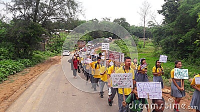 World Environment Day Celebrated by School Students. Editorial Stock Photo