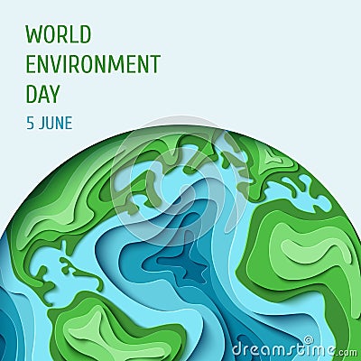 World Environment day concept background Vector Illustration