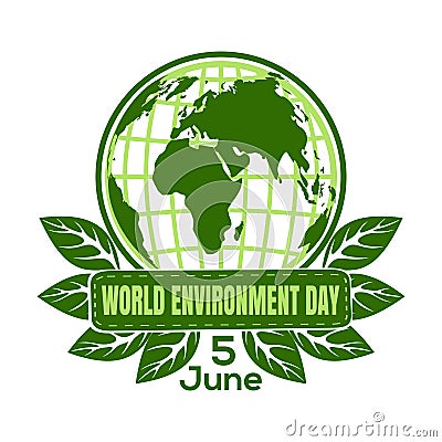 World Environment Day logo design Vector Illustration