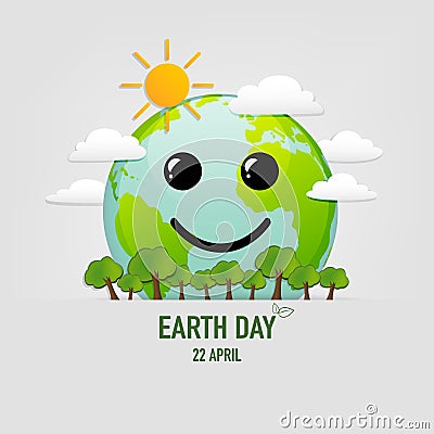 Happy Earth day celebration concept Vector Illustration