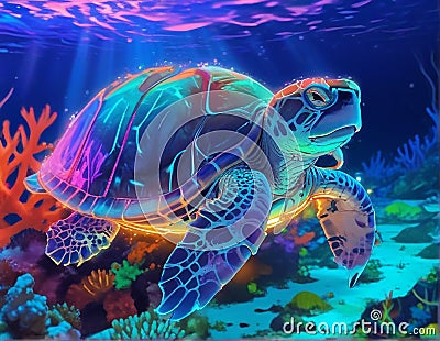 This World Environment Day, colorful coral reefs, super-realistic photo from the water Stock Photo