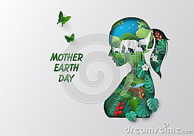 World environment and mother earth day concept Vector Illustration