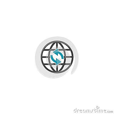 World Express delivery logo. World Wide Delivery icon isolated on white background Vector Illustration
