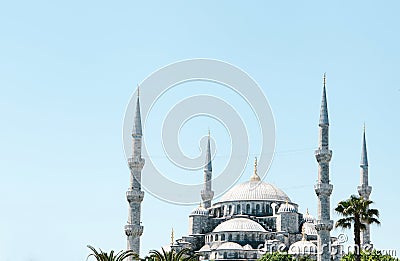 The world-famous Blue Mosque in Istanbul is also called Sultanahmet. Turkey. Stock Photo