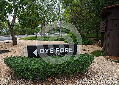 World famous Dye Fore Golf Course of Casa de Campo Editorial Stock Photo