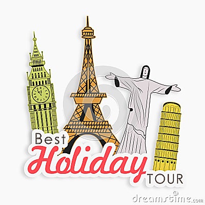 World famous monument for best holiday tour. Stock Photo