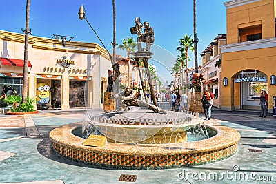 World famous park Universal Studios in Hollywood Editorial Stock Photo