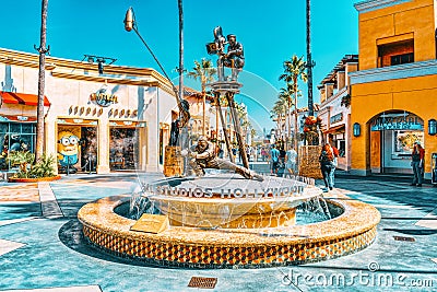 World famous park Universal Studios in Hollywood Editorial Stock Photo