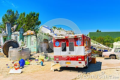 World famous park Universal Studios in Hollywood Editorial Stock Photo