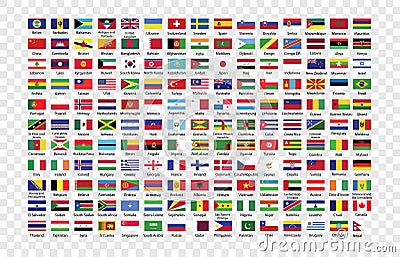 World flag collection Vector Illustration