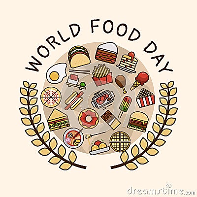 World Food Day Vector Illustration