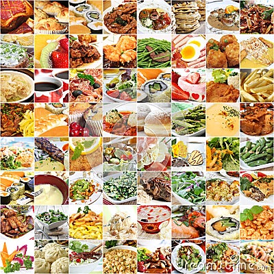 World food and drinks collage Stock Photo