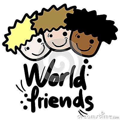 World friend Vector Illustration