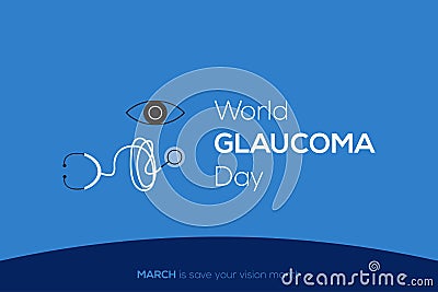 World Glaucoma day vector design. International Glaucoma week for eye health awareness Vector Illustration