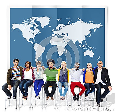 World Global Business Cartography Globalization International Co Stock Photo