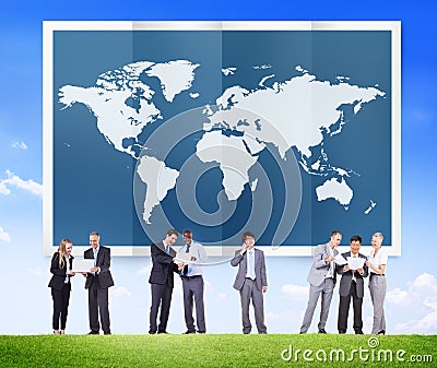 World Global Business Cartography Globalization International Co Stock Photo