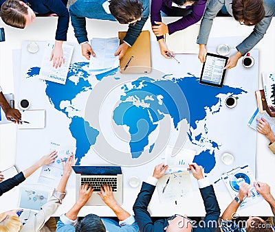 World Global Cartography Globalization Earth Concept Stock Photo