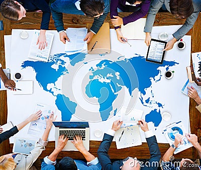 World Global Cartography Globalization Earth International Concept Stock Photo