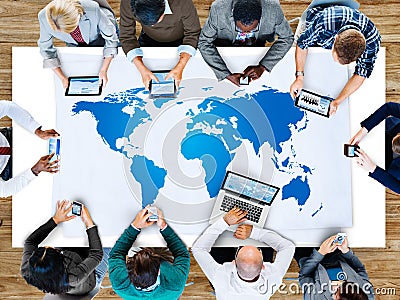 World Global Cartography Globalization Earth International Concept Stock Photo