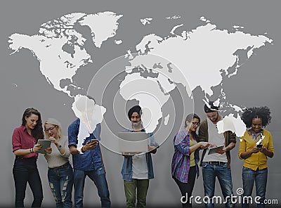 World Global Cartography Globalization Earth International Concept Stock Photo