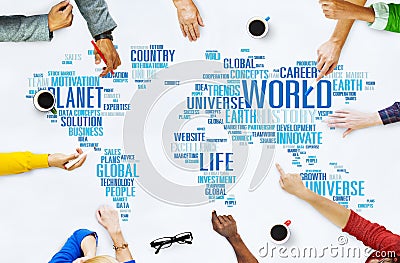 World Globalization International Life Planet Concept Stock Photo