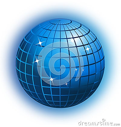 World globe business networking vector icon Vector Illustration