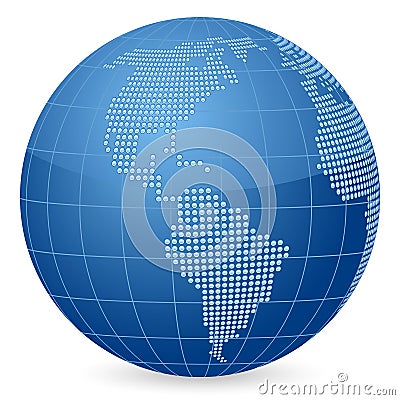 World globe dot 2 Vector Illustration