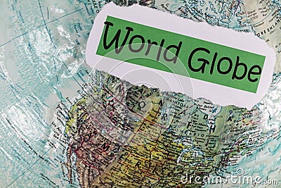World globe earth planet map global terrestrial geography Stock Photo