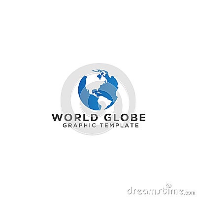 World globe graphic template Vector Illustration