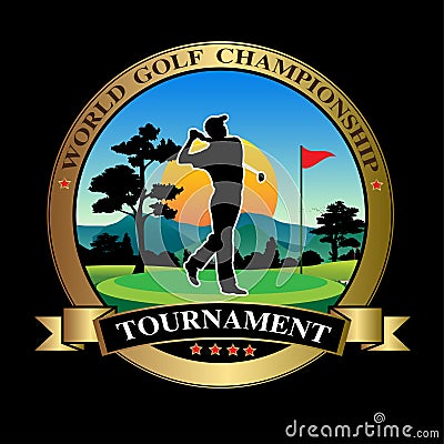 world golf championship, Vector Illustration