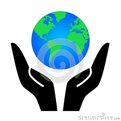 The world is in hands. Stock Photo