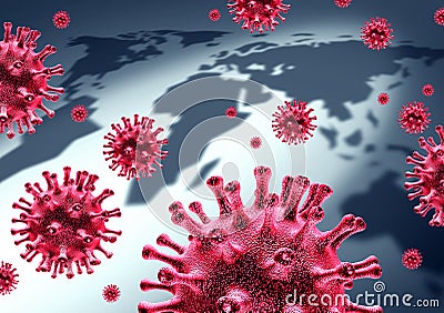 World Health Coronavirus Cartoon Illustration