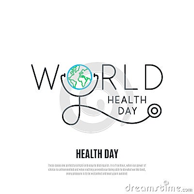 World Health Day vector banner. Vector Illustration