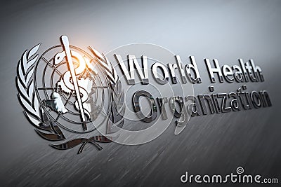 World Health Organization sign and symbol Cartoon Illustration