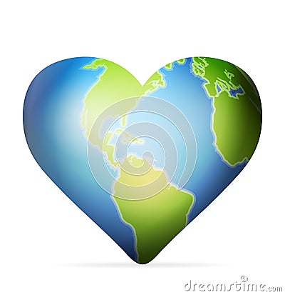 World heart Vector Illustration