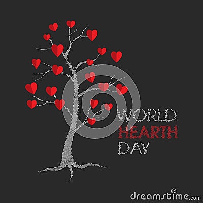 World hearth day tree vector illustration design Vector Illustration