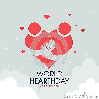 World hearth day vector illustration design Cartoon Illustration