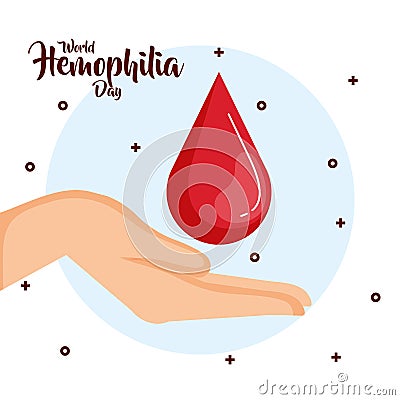 World hemophilia day icons Vector Illustration