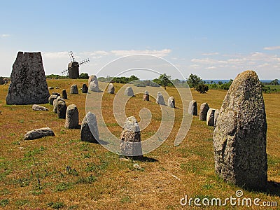 World Heritage Landscape, Ã–land, Sweden Stock Photo