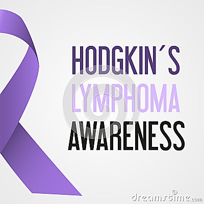 World hodgkin lymphoma cancer day awareness poster eps10 Vector Illustration