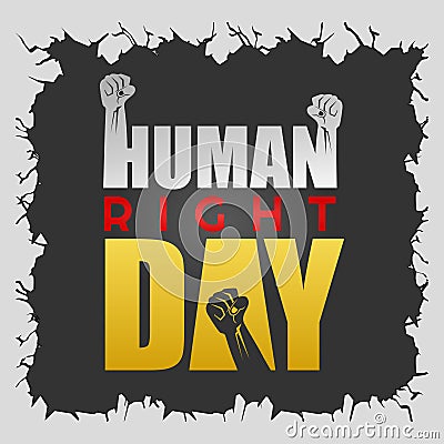 World Human Rights Day, 10 December, suitable design for greeting card banner, poster, and social media post Vector Illustration