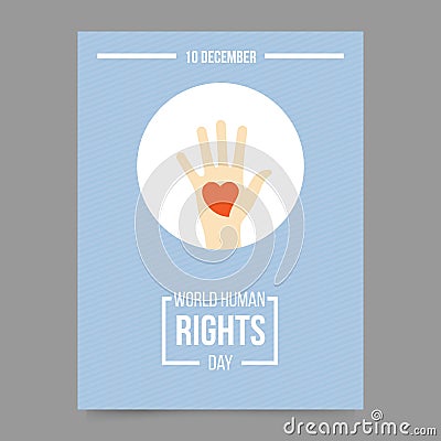 World human rights day template Vector Illustration