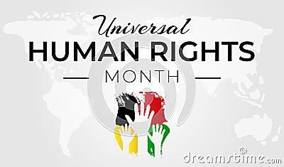 World Human Rights Month Background Banner Vector Illustration