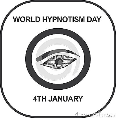 World Hypnotism Day black vector icon Stock Photo