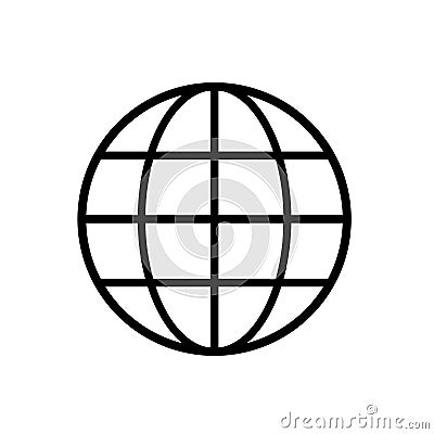 World icon black on white background vector Vector Illustration