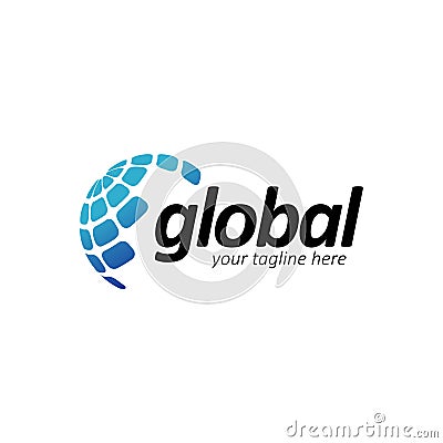 World icon global logo design template Vector Illustration