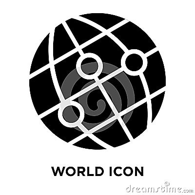 World icon vector isolated on white background, logo concept of Vector Illustration