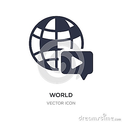 world icon on white background. Simple element illustration from Blogger and influencer concept Vector Illustration