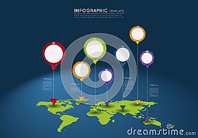 World infographic template Vector Illustration