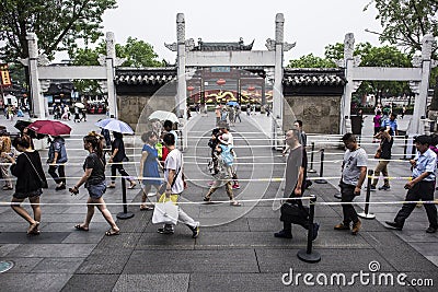 World International Museum Day, Dacheng Hall attractions free of charge, the picture is lined up for visitors to visit Editorial Stock Photo